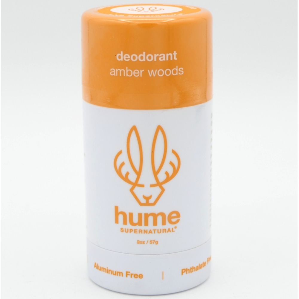 Hume Supernatural Amber Woods Deodorant Unisex 2 oz Plant Powered Aluminum Free